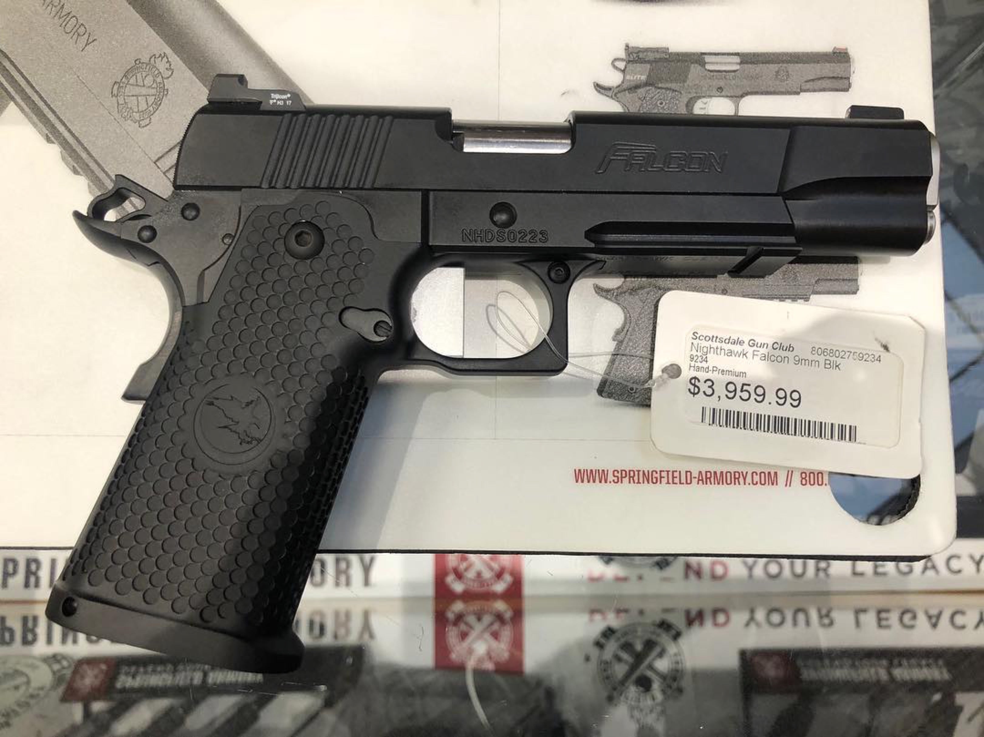 Nighthawk Falcon 9mm double stack with rail - LAS Concealment ...